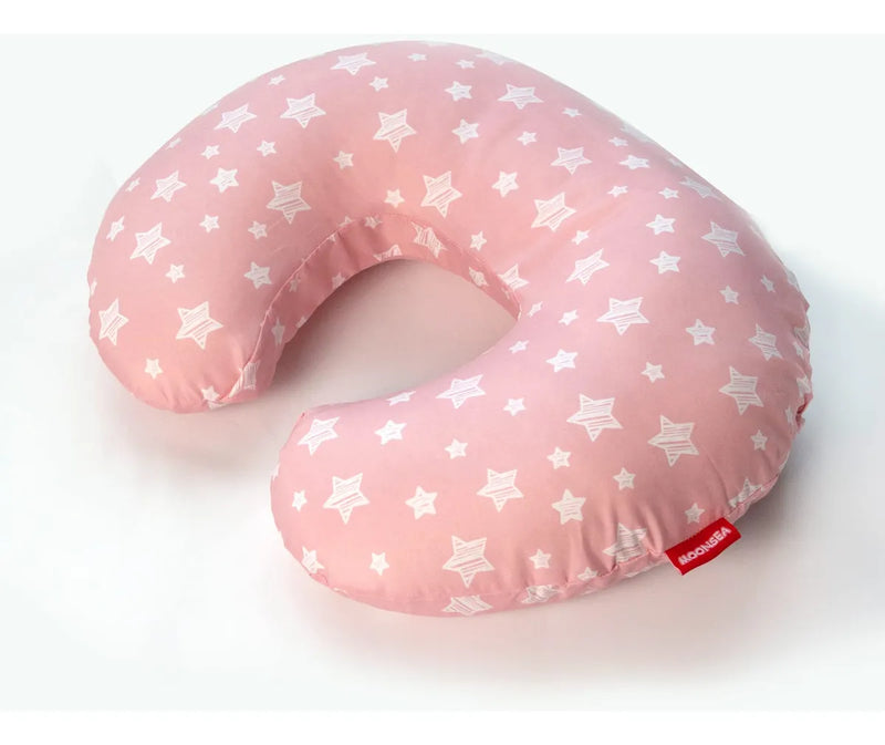 Funda De Almohada De Lactancia Rosa Con Estampado De Estrell