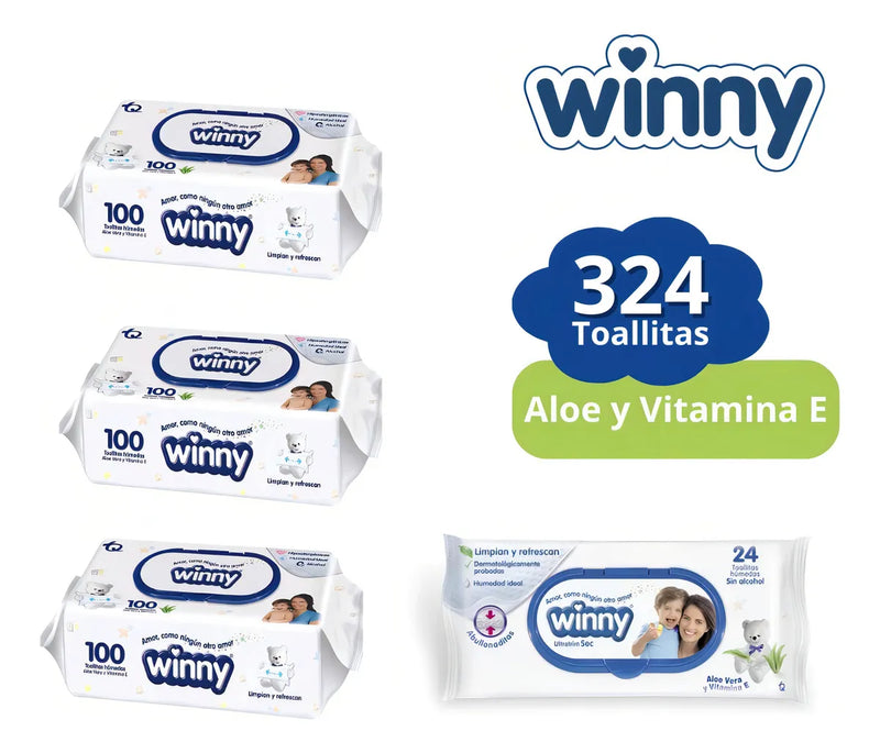 Toallitas Humedas Winny Aloe Bolsa - Unidad