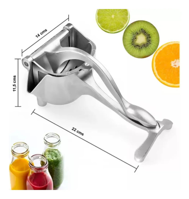 Exprimidor En Acero Extractor Manual De Naranjas Y Frutas Gris