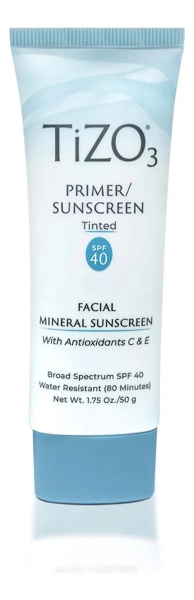TIZO 3 Protector Solar Facial Mineral con Color SPF 40 Tinted – Acabado Matte para Pieles Grasas y Sensibles, 50gr