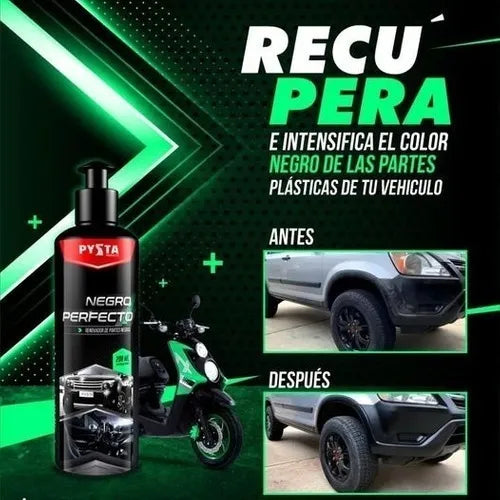 Shampoo Con Cera + Polyllantas + Carnauba + Renovador Negro