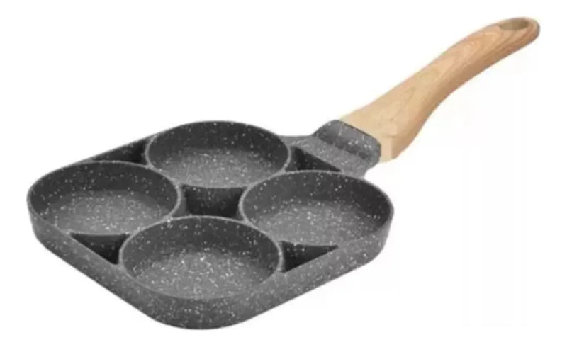 Sarten Ceramica 4 Puestos En 1 Antiadherente Color Negro