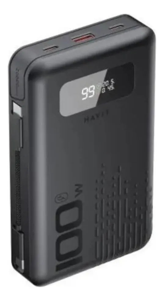Powerbank Havit 20000 Mah Telefono Celular Portatil Tipo C Negro
