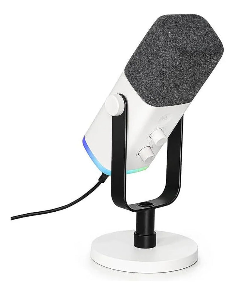 Micrófono Fifine XLR AM8 Dinámico Cardioide color blanco