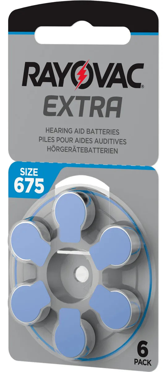 Pilas Para Audífono Rayovac Pr 675 Pack X6