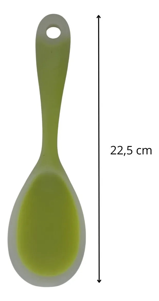 Cuchara De Silicona, Servidor Comida Mesa Y Cocina Arrocera Verde Claro