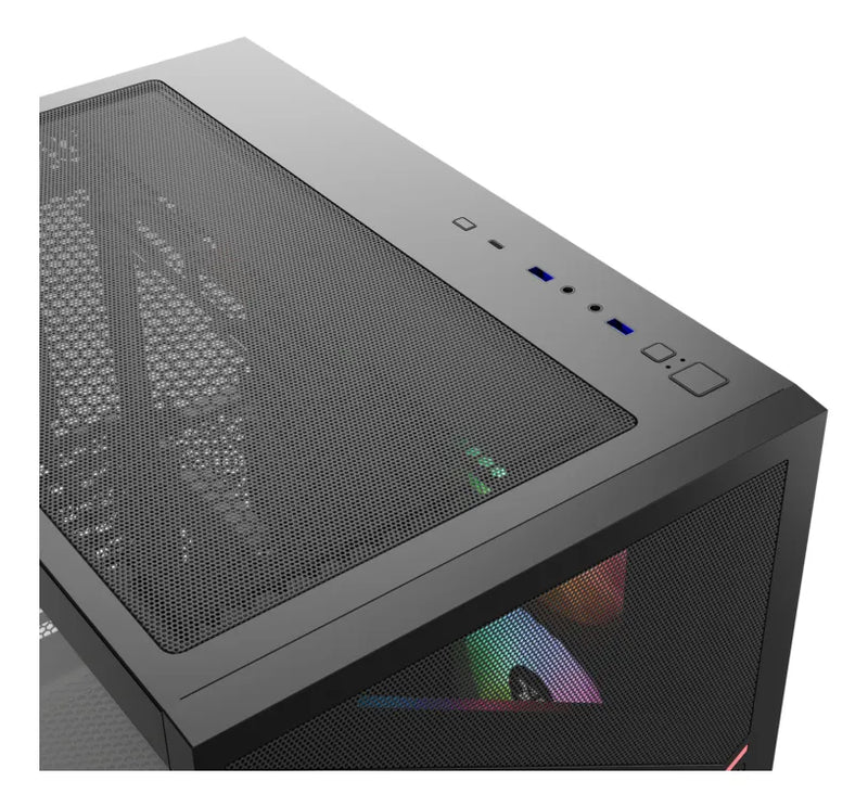 Chasis Gamer Xyz Qubex Black | Argb | Atx | 4 Fans | Type C Negro