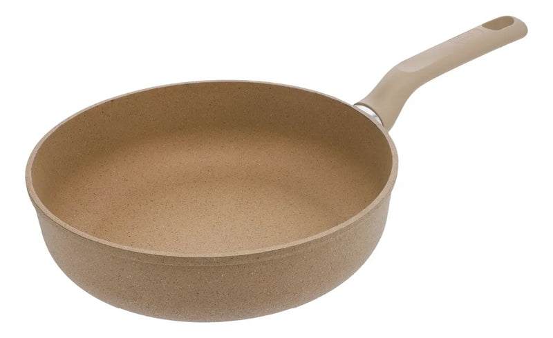 Sartén Imusa Terra De 24cm Arena Con Tapa De Vidrio Color Beige