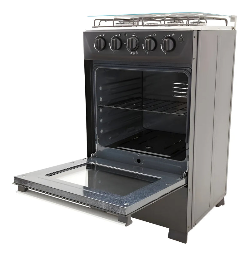 Estufa Romero Vidrio Haceb 50 Cms Gas Natural Negra Color Negro 120