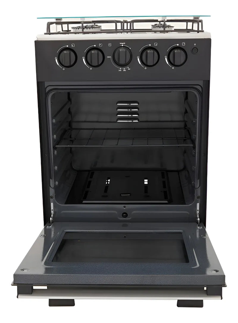 Estufa Romero Vidrio Haceb 50 Cms Gas Natural Negra Color Negro 120