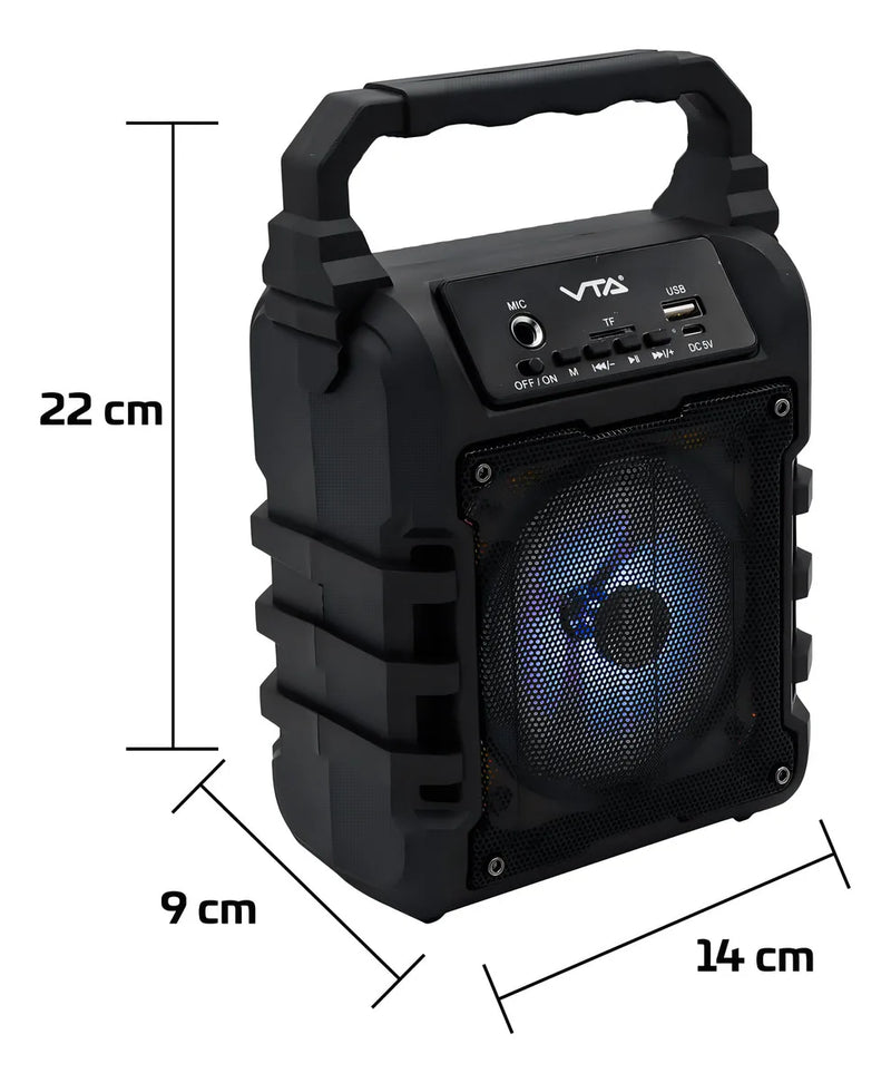 Parlante Vta 6w Mini Portable Color Negro