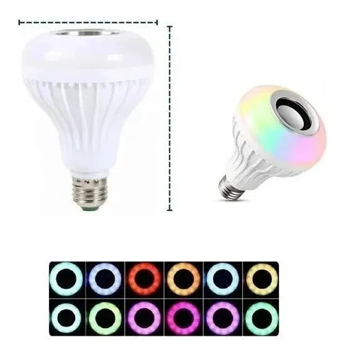 Bombillo Parlante Con Bluetooth Multicolores Blanco