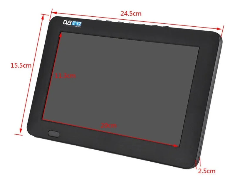Tv Digital Lcd Portatil 9 Pul. Tdt Bat. Recarg - Av In - Usb