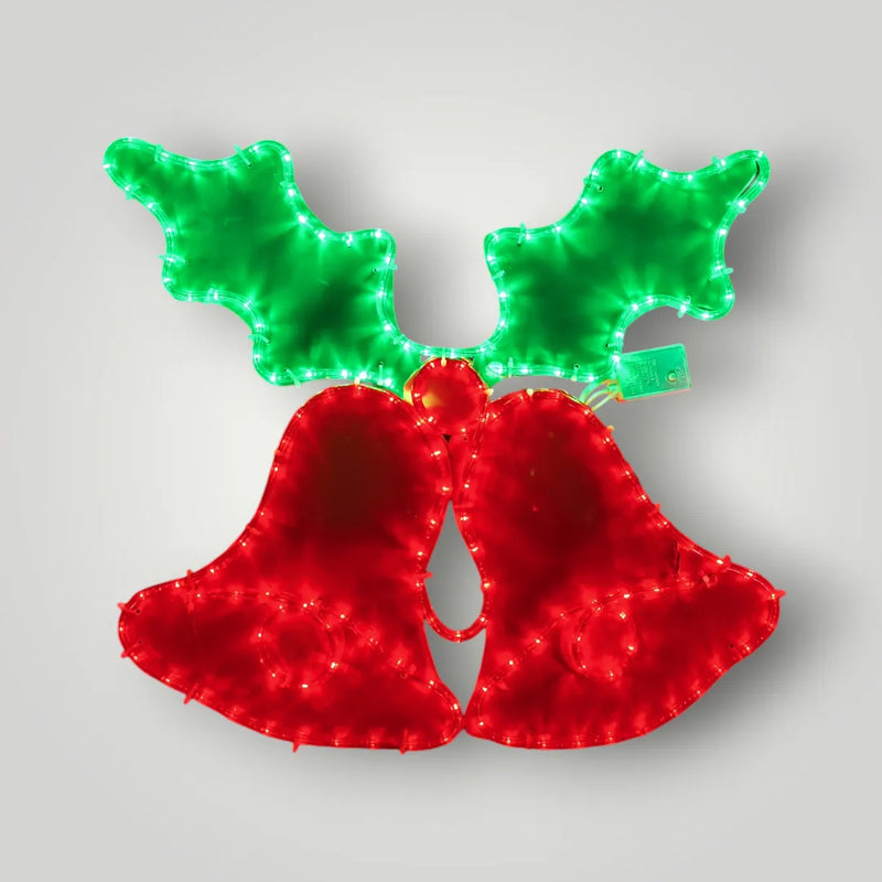 Campana Navideña Luz Led 60 Cm Rojo