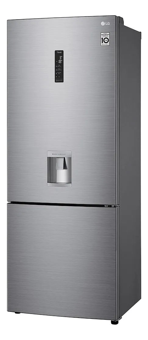 Nevera Lg Bottom Freezer 461lt Tecnología Naturefresh Plata Plateado
