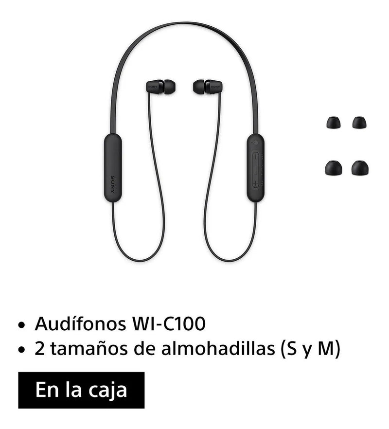 Audífonos Sony Internos Inalámbricos Wi-c100 Color Negro