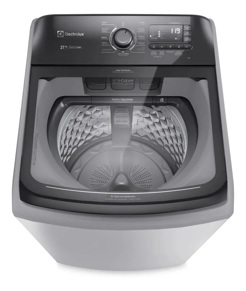 Lavadora Superior Perfect Care Ls21i 21kg Silver Electrolux Gris