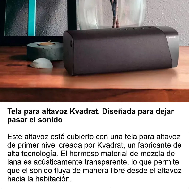 Kit Estéreo 2 Parlante Inalámbrico Philips Tas7505, 60w Ipx7 Negro