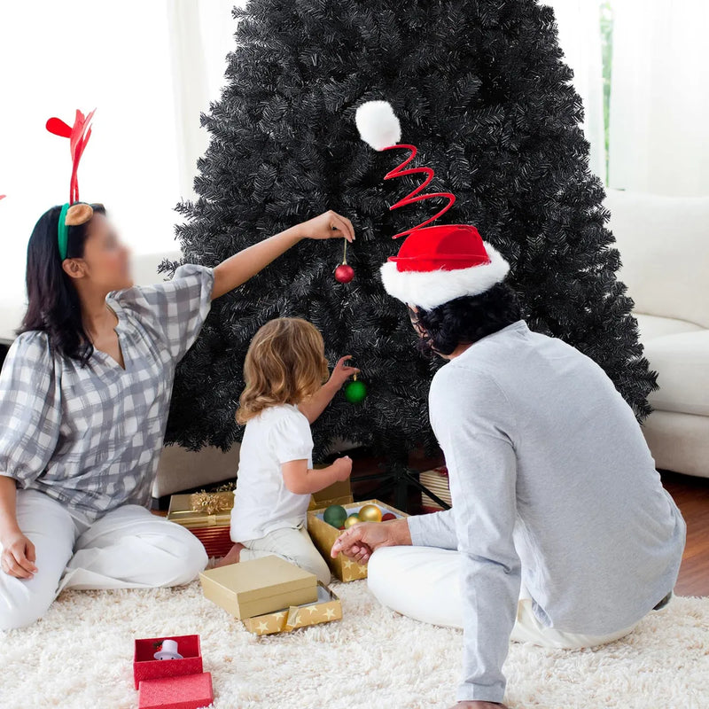 Yaheetech - Arbol De Pino Artificial De Halloween Negro De 6