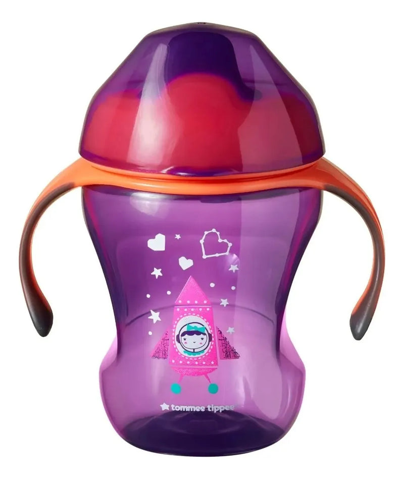 2 Vasos Tommee Tippee Entrenador Cups Sippe 8oz +7m + Color Violeta/rosa
