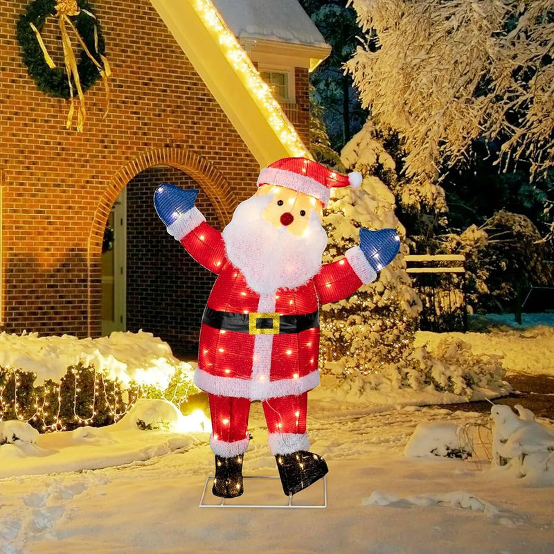 Decoraciones Navideñas Luz Led Exteriores De Papá Noe...