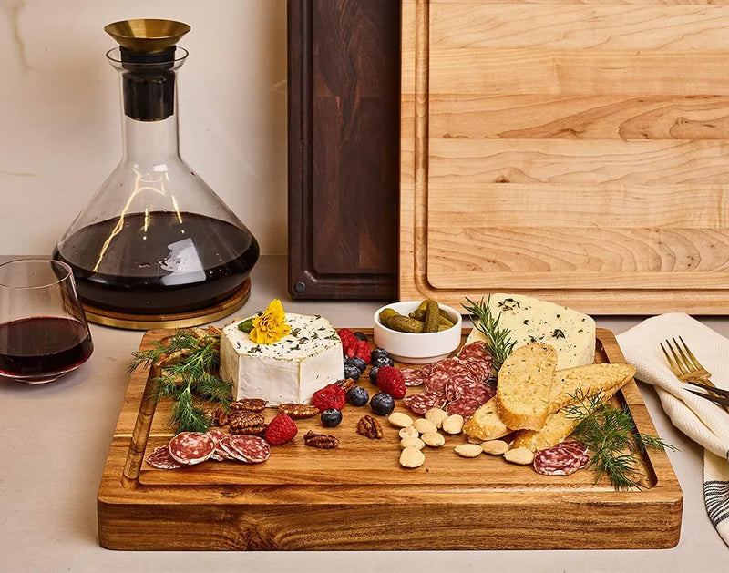 Tabla Para Picar Verdura Y Alimentos En Madera Profesional Liso Marrón