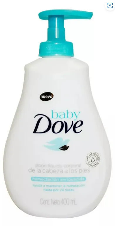 3 Jabon Dove Baby Liq Humectado 400ml - Ml A $62