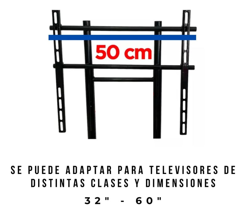 Soporte Pedestal Para Tv Móvil Con Ruedas De 32-65 Negro
