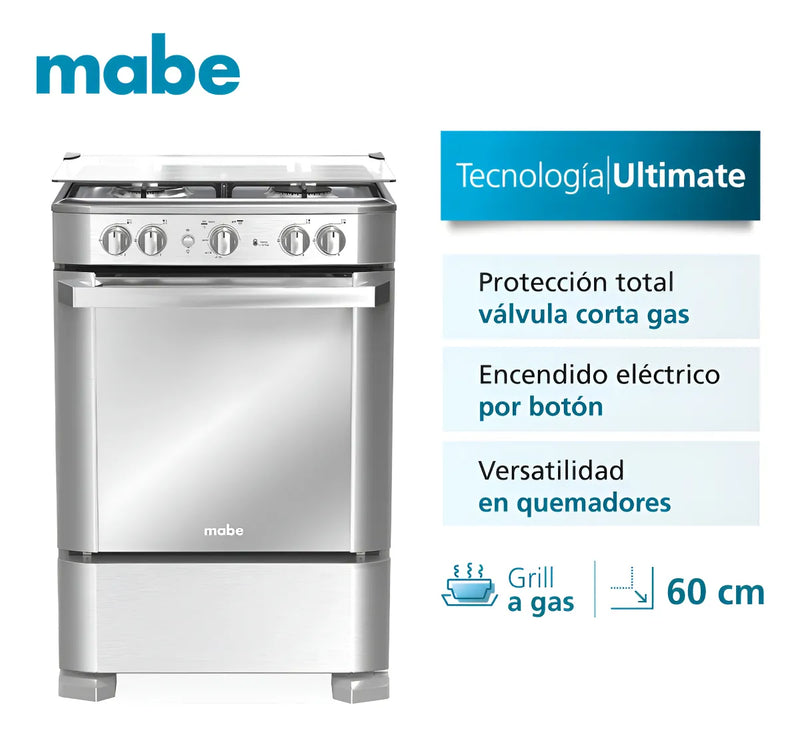 Estufa De Piso A Gas 50 Cm Inox Mabe Tx1g-7con