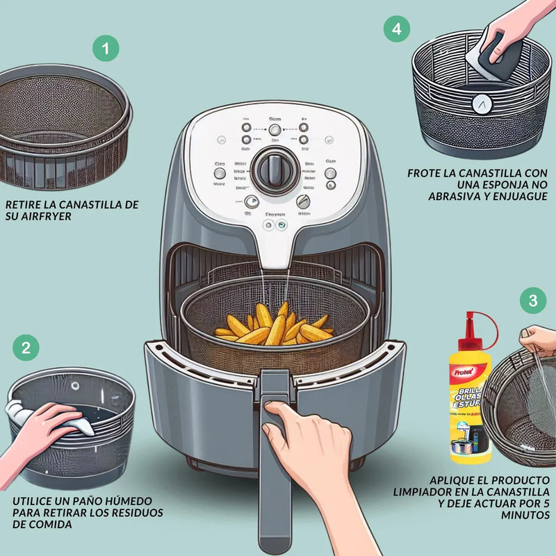 Airfryer Limpiador Frotex X2 Limpieza Interior