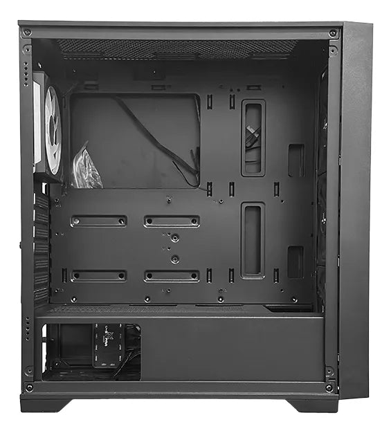 Gabinete Chasis Gamer Pc Argb Atx Con Controlador + 4 Cooler Negro