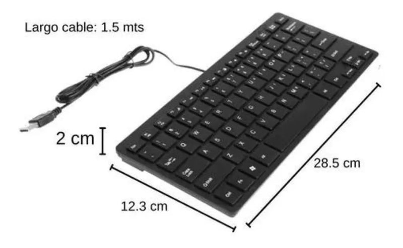 Teclado Alámbrico Aaa-1000 Compatible Con Windows Y Mac Color del teclado Negro