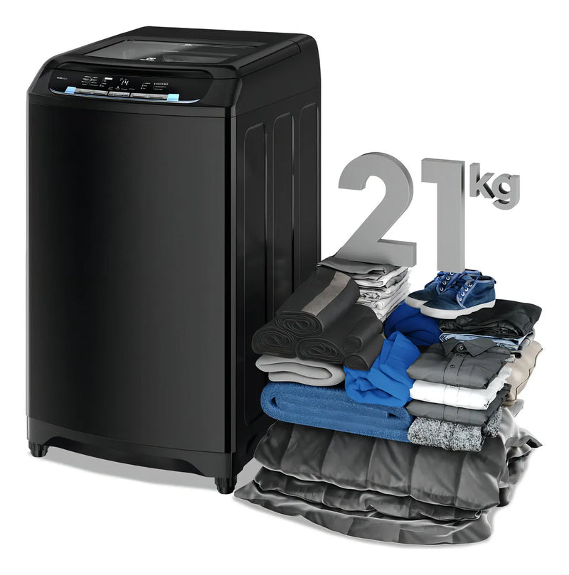 Lavadora Electrolux Carga Superior 21Kg Panel Digital Efficient Care Negra EWIX21F3CSB