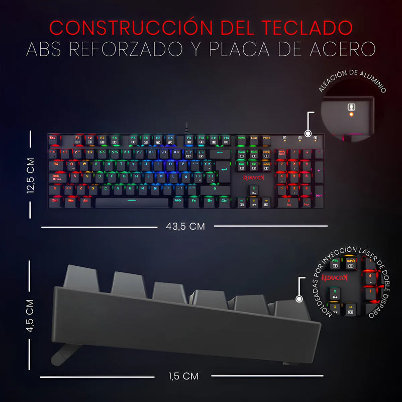 Teclado Gamer Mitra K551-rgb Negro Español Alámbrico