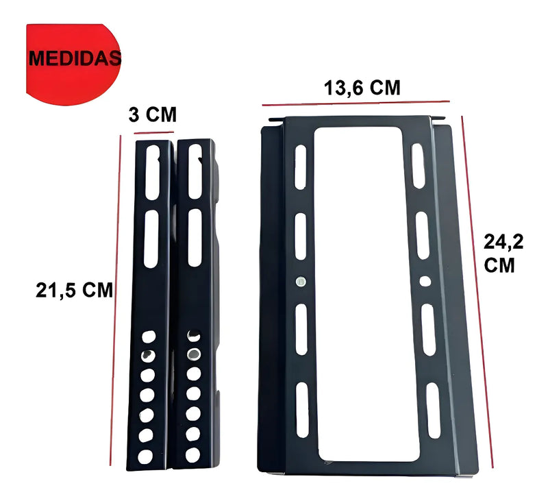 Soporte Led Lcd Base Para Pared Tv De 14 A 42 Pulgadas Color Negro