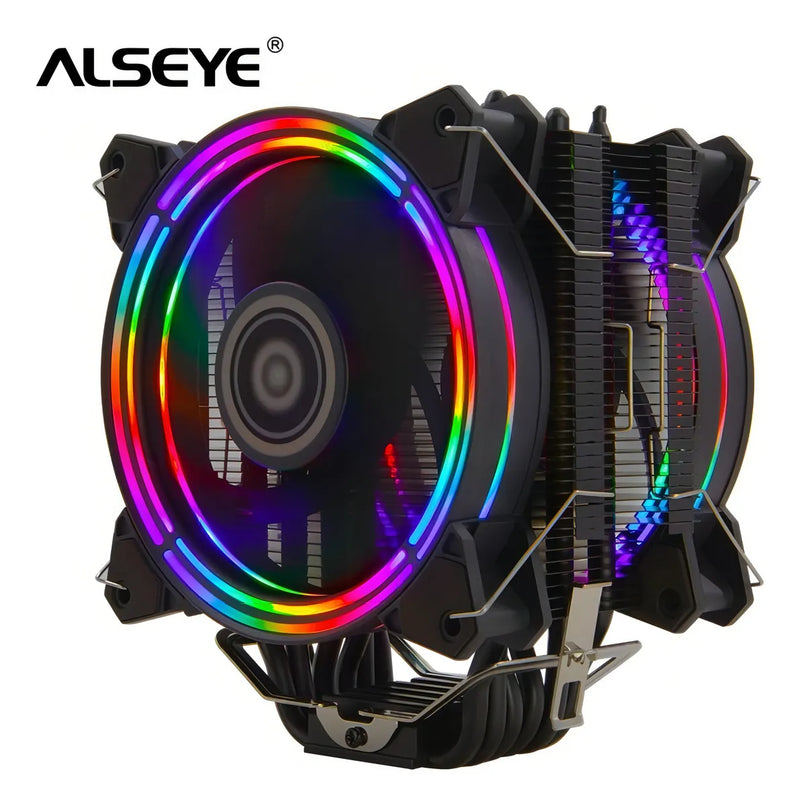 Cpu Cooler Rbg Alseye 120 H120d Led Azul Claro
