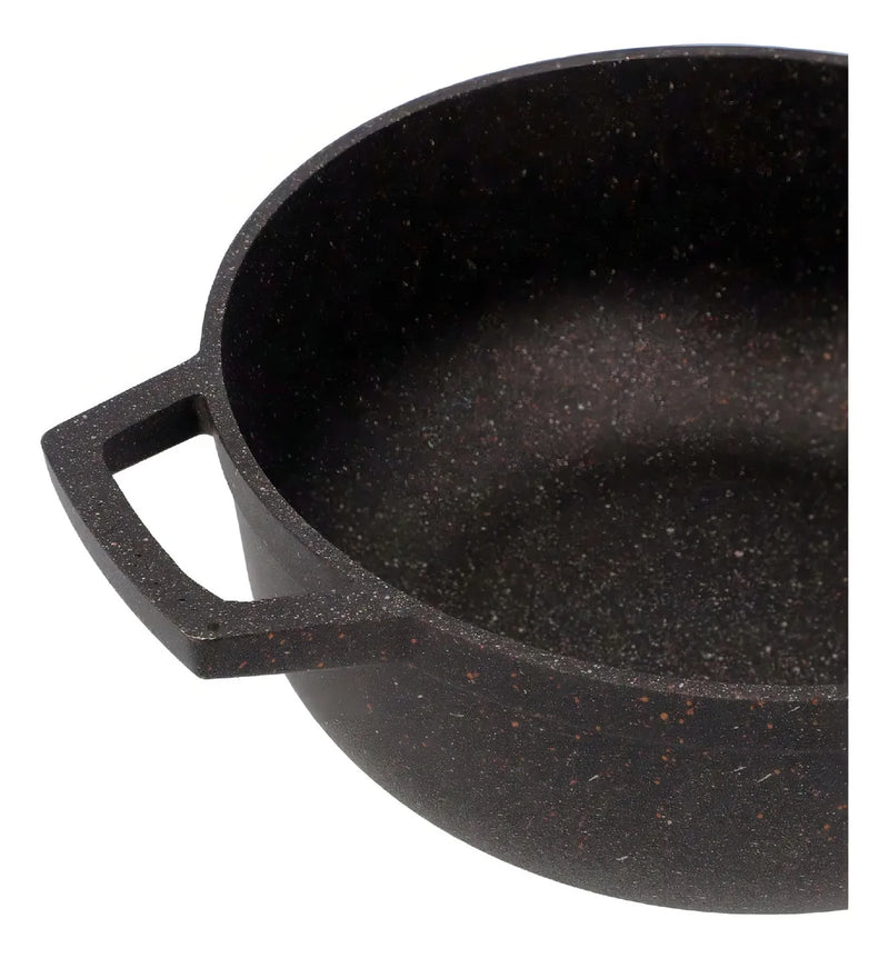 Set Imusa Caldero 18cm + Sartén Parrilla Fuzion Color Negro