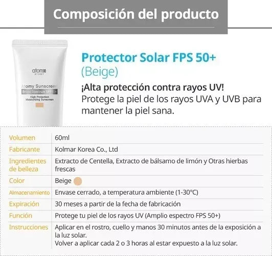 Atomy Protector Solar En Crema