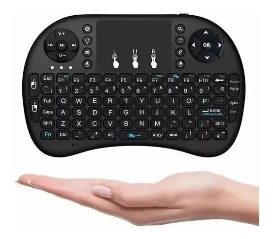 Mini teclado inalámbrico Bluetooth Teclado táctil inalámbrico iluminado Color: negro