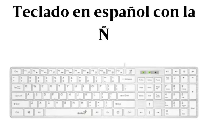 Teclado Genius SlimStar 126 QWERTY color blanco