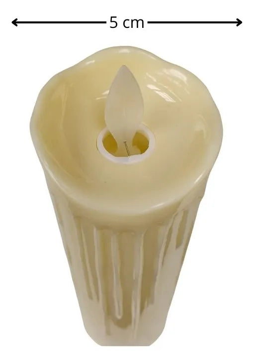 Vela X3und Decoración Navidad Luz Led 7x 5 Cm Velas Syb575