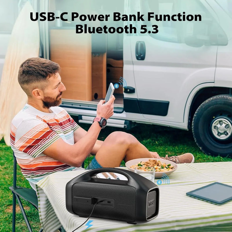 Altavoz Portatil Tribit Stormbox Blast: Sonido Estereo Fuert Black