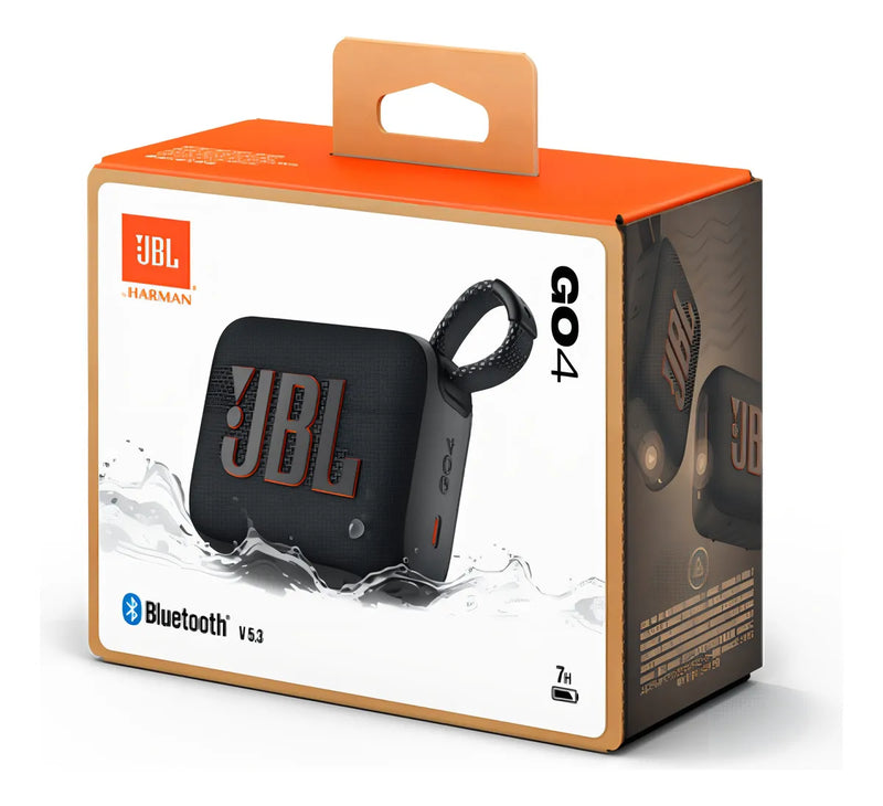 Parlante JBL Go JBL GO 4 GO4 portátil con bluetooth waterproof negra
