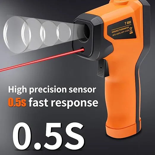 Termometro Digital Infrarrojo Industrial Laser -50° | 600°c