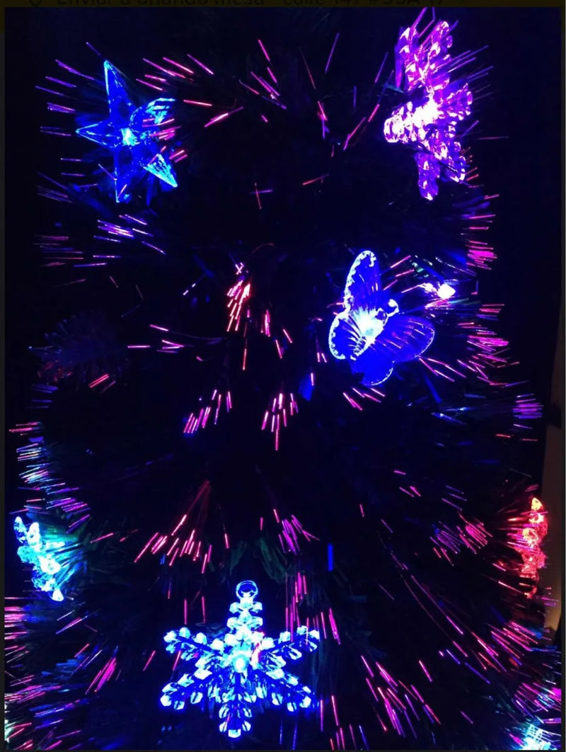 Arbol De Fibra Óptica Y Led 1.80, 1 Año De Garantía + Regalo