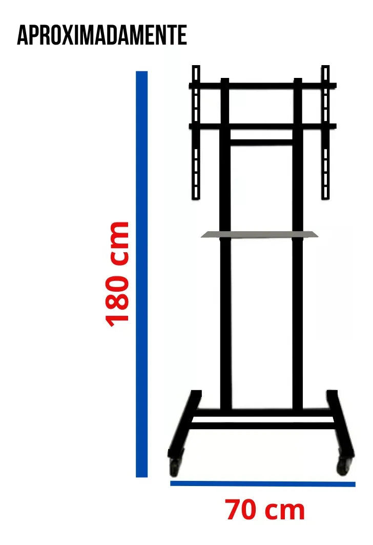 Soporte Pedestal Para Tv Móvil Con Ruedas De 32-65 Negro