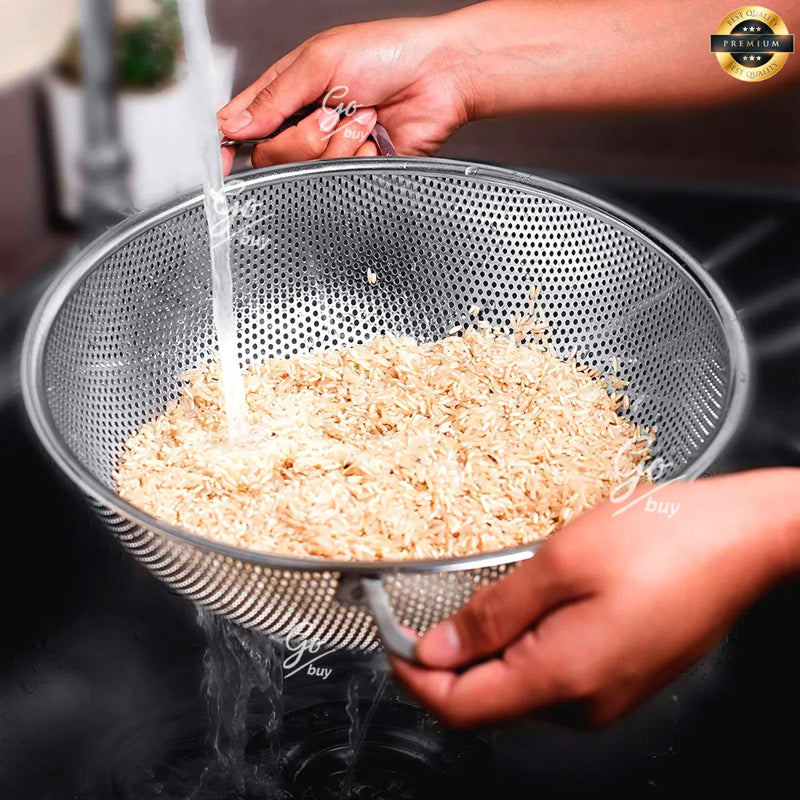 Colador Escurridor Para Alimentos Fritos Metal Galvanizado Disponible