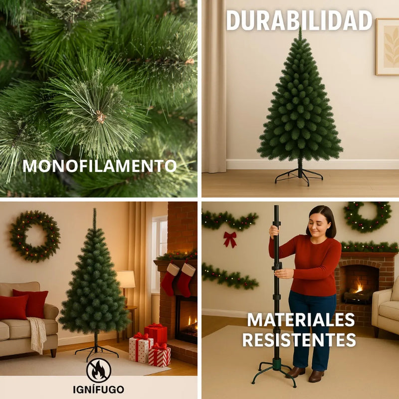 Pino Noruega Árbol De Navidad 1.80m Para Adornos Bolas Luces Verde Claro