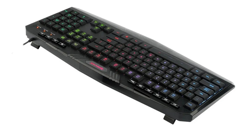 Teclado gamer Redragon Harpe Pro K503A RGB QWERTY español color negro con luz RGB