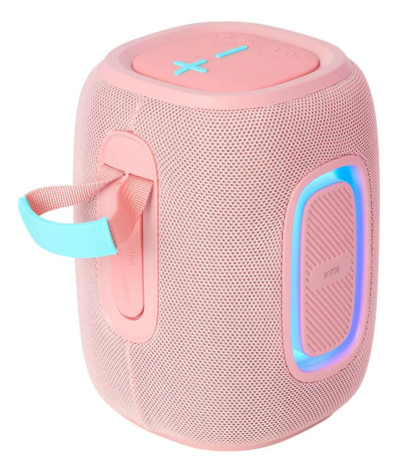 Parlante Recargable Rosado Vers Pro 25w Vta Con Luces Led Y Color Rosa